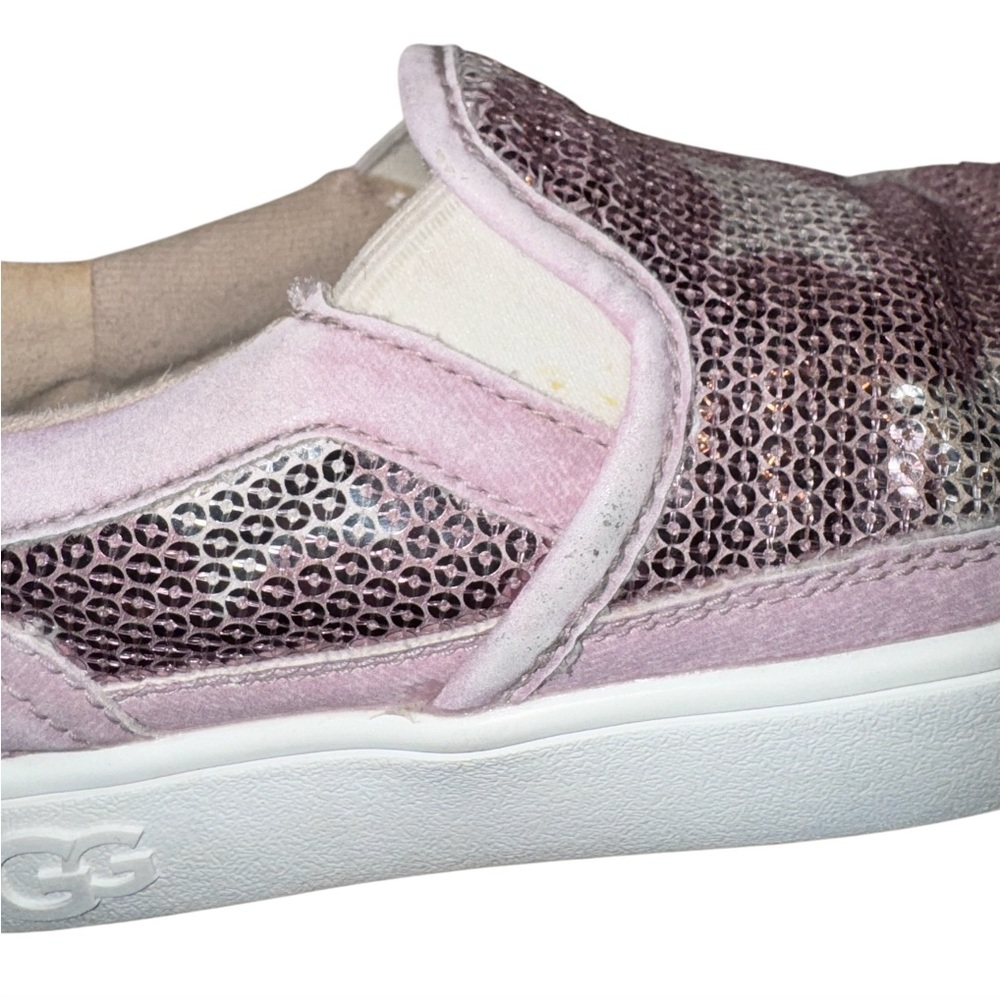 UGG Caplan sequin STAR Suede SLIP ON sneakers GIRL’s shoes size 1 - Picture 8 of 16